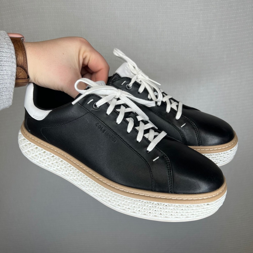Cole Haan GrandPro‎ Topspin Black Leather Platform Sneakers W34428 Womens 11B